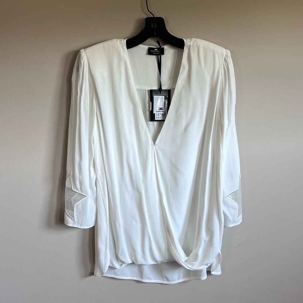 Elisabetta Franchi Italy white top
